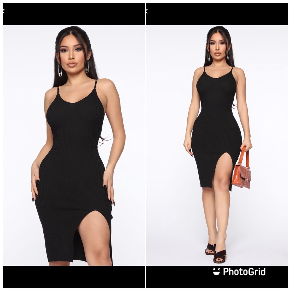 Simply Simple Sweater Midi Dress - Black